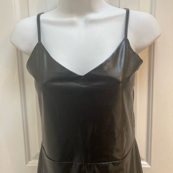 Never worn fitted wet look spaghetti strap jump suit - Picture 2 of 4